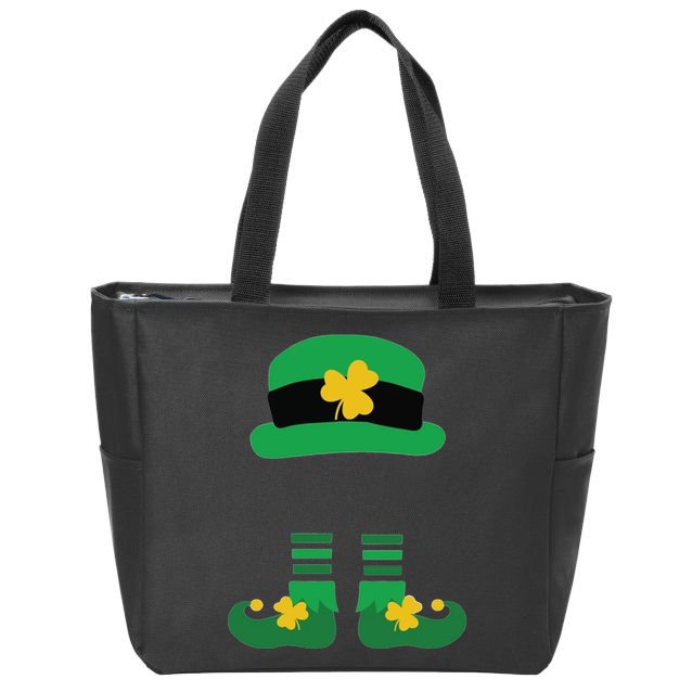 Kid Saint Patrick's Day Personalized Shirt Leprechaun Stockings And Hat Zip Tote Bag