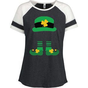 Kid Saint Patrick's Day Personalized Shirt Leprechaun Stockings And Hat Enza Ladies Jersey Colorblock Tee