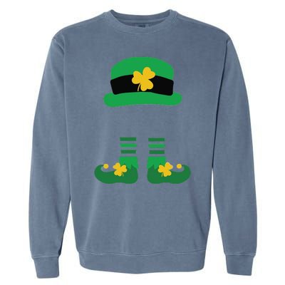 Kid Saint Patrick's Day Personalized Shirt Leprechaun Stockings And Hat Garment-Dyed Sweatshirt