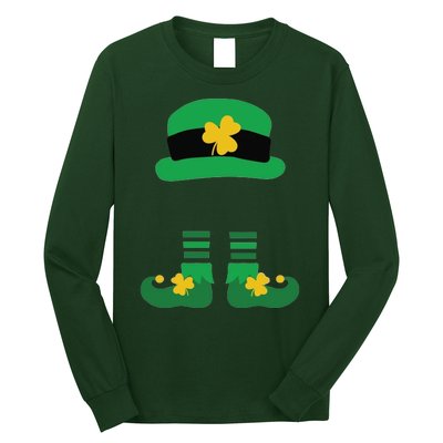 Kid Saint Patrick's Day Personalized Shirt Leprechaun Stockings And Hat Long Sleeve Shirt