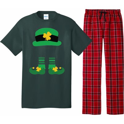 Kid Saint Patrick's Day Personalized Shirt Leprechaun Stockings And Hat Pajama Set