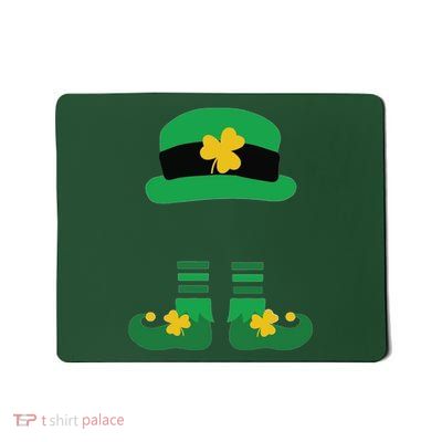 Kid Saint Patrick's Day Personalized Shirt Leprechaun Stockings And Hat Mousepad