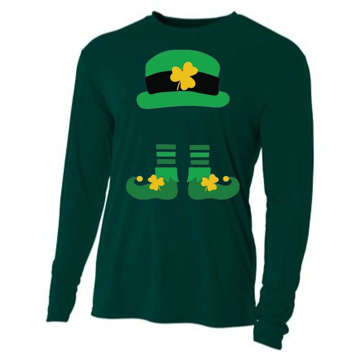 Kid Saint Patrick's Day Personalized Shirt Leprechaun Stockings And Hat Cooling Performance Long Sleeve Crew