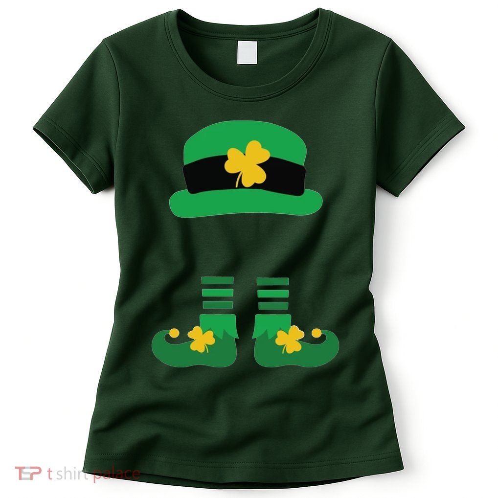 Kid Saint Patrick's Day Personalized Shirt Leprechaun Stockings And Hat Womens T-Shirt