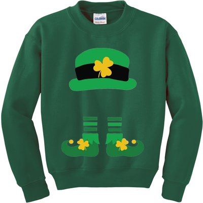 Kid Saint Patrick's Day Personalized Shirt Leprechaun Stockings And Hat Kids Sweatshirt