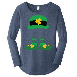 Kid Saint Patrick's Day Personalized Shirt Leprechaun Stockings And Hat Women's Perfect Tri Tunic Long Sleeve Shirt