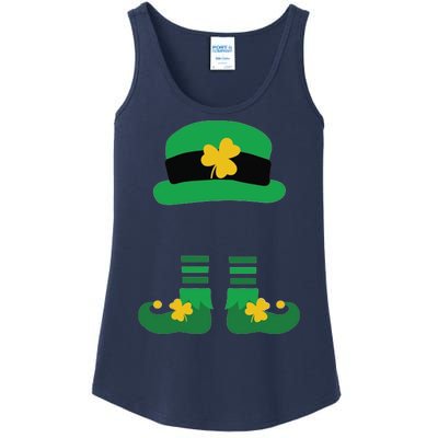 Kid Saint Patrick's Day Personalized Shirt Leprechaun Stockings And Hat Ladies Essential Tank