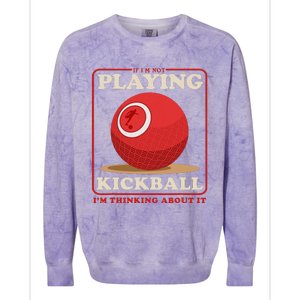 Kickball Sport Playing Kickball Colorblast Crewneck Sweatshirt