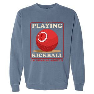 Kickball Sport Playing Kickball Garment-Dyed Sweatshirt