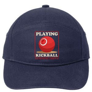 Kickball Sport Playing Kickball 7-Panel Snapback Hat