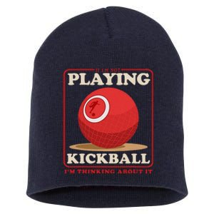 Kickball Sport Playing Kickball Short Acrylic Beanie