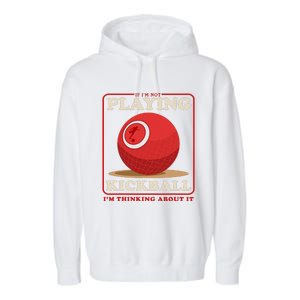 Kickball Sport Playing Kickball Garment-Dyed Fleece Hoodie