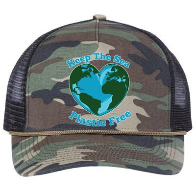 Keep Sea Plastic Free Environtal Clean Up Garbage Gift Retro Rope Trucker Hat Cap