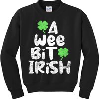 K.i.d.s St Patricks Day b.o.y.s Girls K.i.d.s Toddlers A Wee Bit Irish Kids Sweatshirt