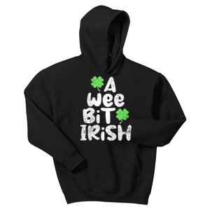 K.i.d.s St Patricks Day b.o.y.s Girls K.i.d.s Toddlers A Wee Bit Irish Kids Hoodie