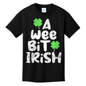 K.i.d.s St Patricks Day b.o.y.s Girls K.i.d.s Toddlers A Wee Bit Irish Kids T-Shirt