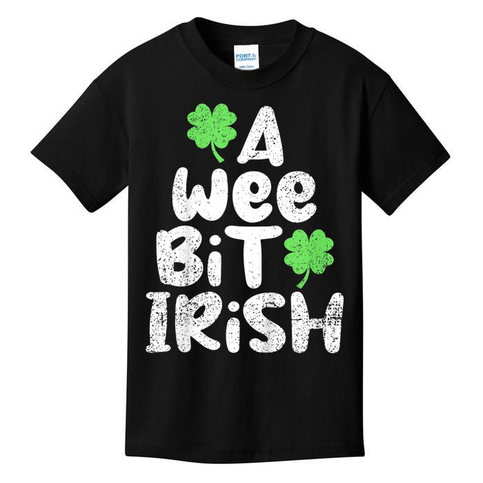 K.i.d.s St Patricks Day b.o.y.s Girls K.i.d.s Toddlers A Wee Bit Irish Kids T-Shirt