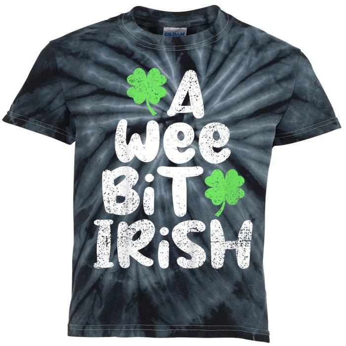 K.i.d.s St Patricks Day b.o.y.s Girls K.i.d.s Toddlers A Wee Bit Irish Kids Tie-Dye T-Shirt