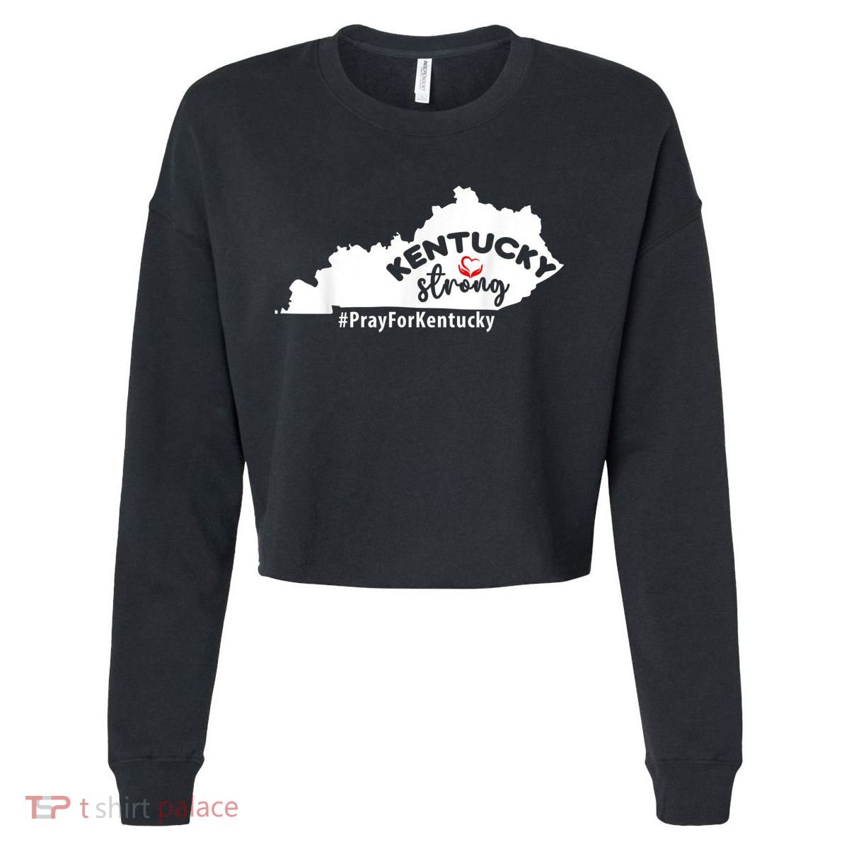 Kentucky Strong Pray For Kentucky Cropped Pullover Crew
