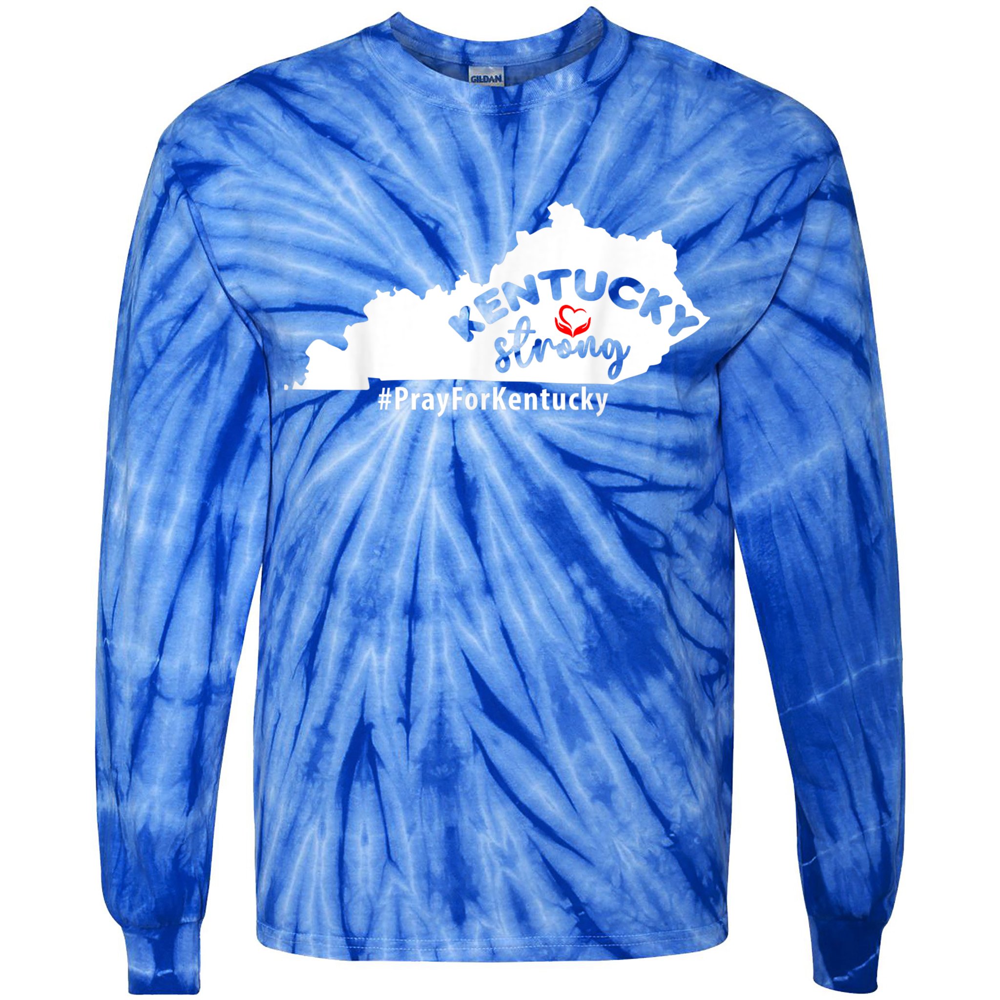 Kentucky Strong Pray For Kentucky Tie-Dye Long Sleeve Shirt