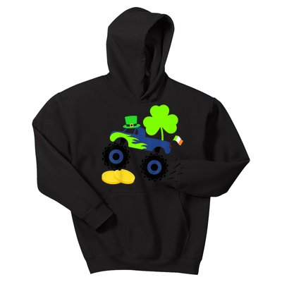 Kid.s Saint Patricks Day Funny Monster Truck for Boys Toddlers Kids Hoodie