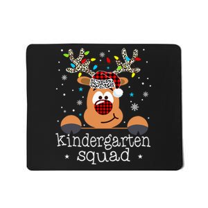 Kindergarten Squad Plaid Reindeer Santa Teacher Christmas Mousepad