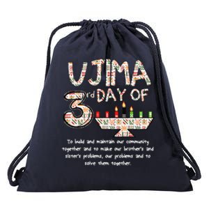 Kwanzaa Seven Principles Ujima 3 Rd Day Of Kwanzaa Drawstring Bag