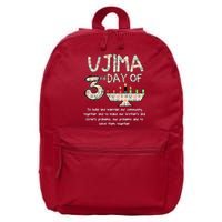 Kwanzaa Seven Principles Ujima 3 Rd Day Of Kwanzaa 16 in Basic Backpack