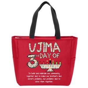 Kwanzaa Seven Principles Ujima 3 Rd Day Of Kwanzaa Zip Tote Bag