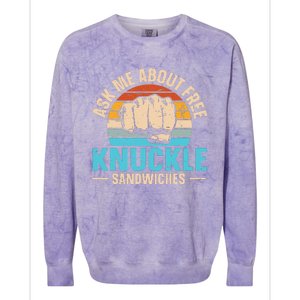 Knuckle Sandwich Quote For A Knuckle Sandwich Expert Colorblast Crewneck Sweatshirt