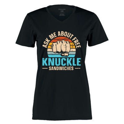 Knuckle Sandwich Quote For A Knuckle Sandwich Expert Women's Momentum V-Neck T-Shirt