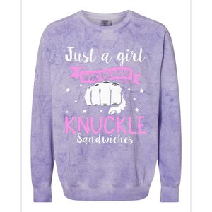 Knuckle Sandwich Quote For A Knuckle Sandwich Girl Colorblast Crewneck Sweatshirt