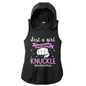 Knuckle Sandwich Quote For A Knuckle Sandwich Girl Ladies PosiCharge Tri-Blend Wicking Draft Hoodie Tank