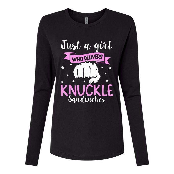 Knuckle Sandwich Quote For A Knuckle Sandwich Girl Womens Cotton Relaxed Long Sleeve T-Shirt