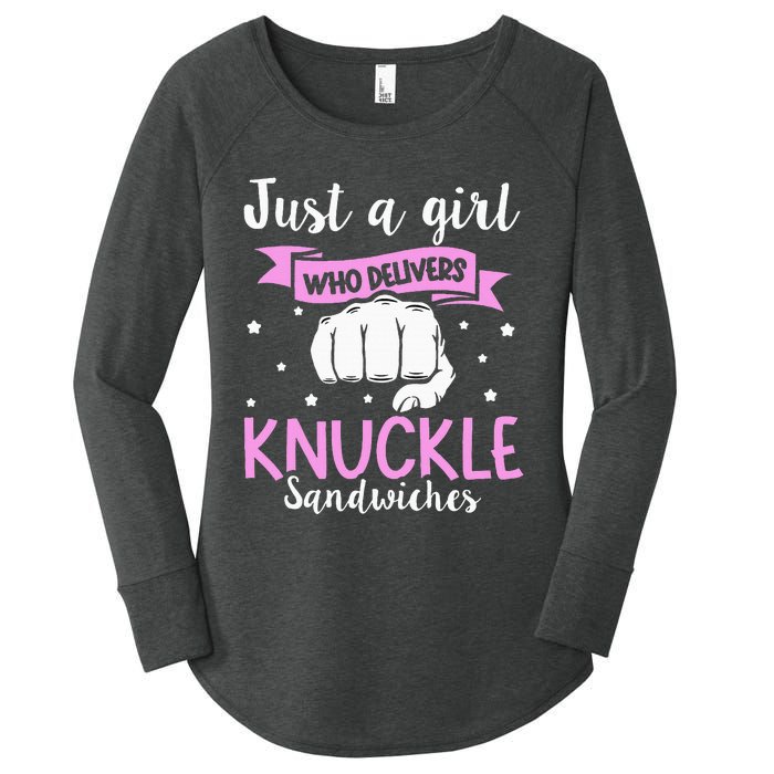 Knuckle Sandwich Quote For A Knuckle Sandwich Girl Women's Perfect Tri Tunic Long Sleeve Shirt