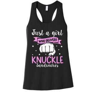 Knuckle Sandwich Quote For A Knuckle Sandwich Girl Women's Racerback Tank