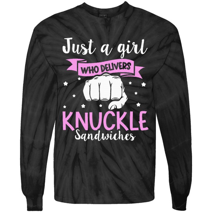 Knuckle Sandwich Quote For A Knuckle Sandwich Girl Tie-Dye Long Sleeve Shirt