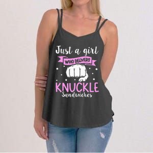 Knuckle Sandwich Quote For A Knuckle Sandwich Girl Women's Strappy Tank