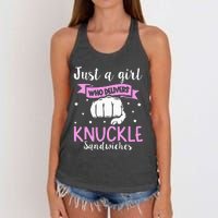 Knuckle Sandwich Quote For A Knuckle Sandwich Girl Women's Knotted Racerback Tank