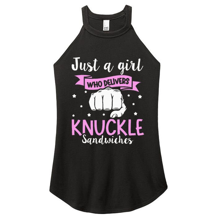 Knuckle Sandwich Quote For A Knuckle Sandwich Girl Women's Perfect Tri Rocker Tank