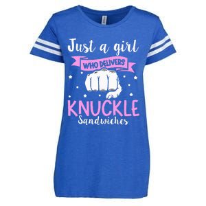 Knuckle Sandwich Quote For A Knuckle Sandwich Girl Enza Ladies Jersey Football T-Shirt