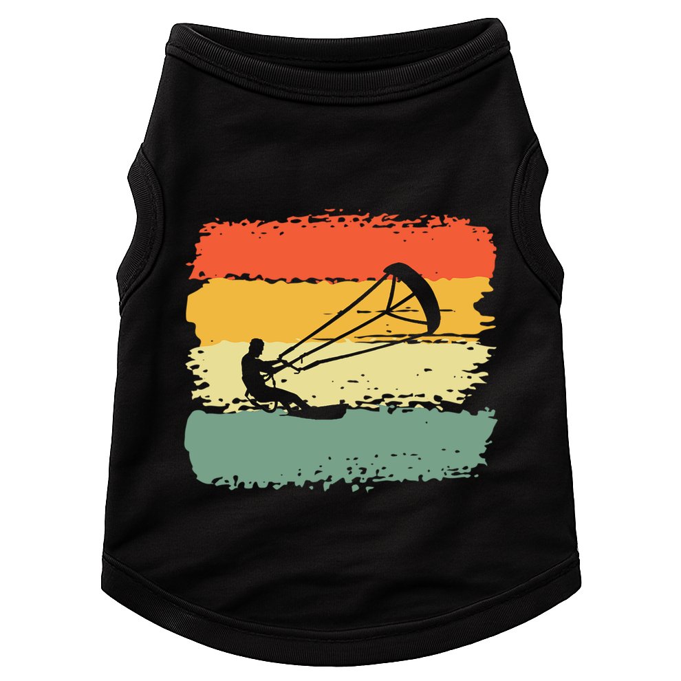 Kite Surfing Retro Vintage 70S 80S Style Cute Gift Doggie Tank