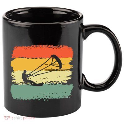 Kite Surfing Retro Vintage 70S 80S Style Cute Gift 11oz C Handle Ceramic Mug