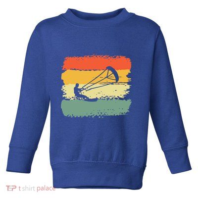 Kite Surfing Retro Vintage 70S 80S Style Cute Gift Toddler Sweatshirt