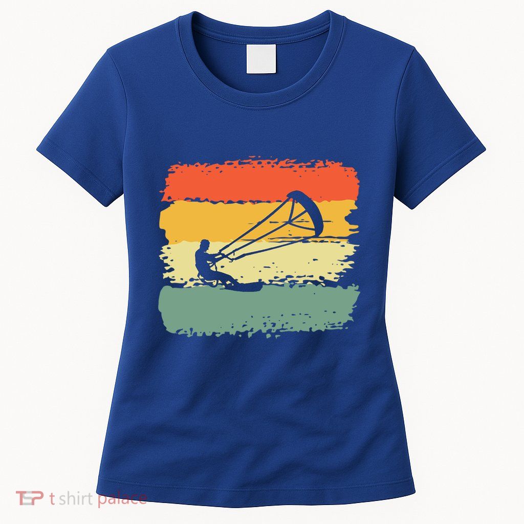 Kite Surfing Retro Vintage 70S 80S Style Cute Gift Womens T-Shirt