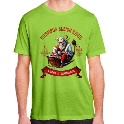 Krampus Sleigh Rides Merry Krampus Christmas Xmas Horror Adult ChromaSoft Performance T-Shirt