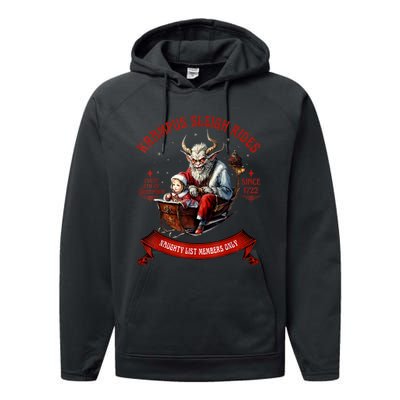 Krampus Sleigh Rides Merry Krampus Christmas Xmas Horror Performance Fleece Hoodie