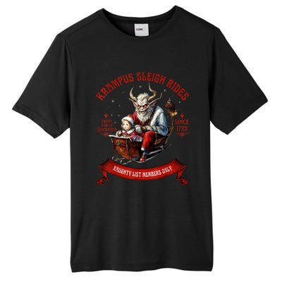 Krampus Sleigh Rides Merry Krampus Christmas Xmas Horror Tall Fusion ChromaSoft Performance T-Shirt