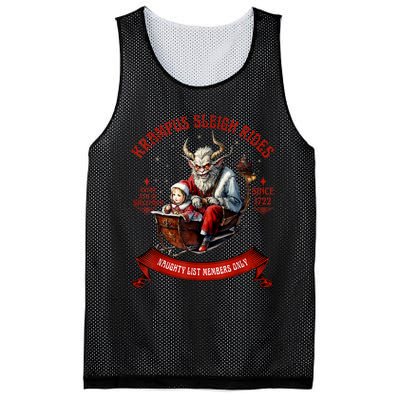 Krampus Sleigh Rides Merry Krampus Christmas Xmas Horror Mesh Reversible Basketball Jersey Tank