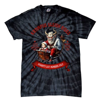 Krampus Sleigh Rides Merry Krampus Christmas Xmas Horror Tie-Dye T-Shirt